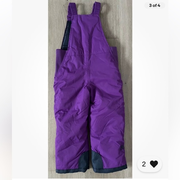 Arctix Kids Insulated Snow Overalls Fuchsia Bib Sz 4T *D4 - Picture 3 of 3